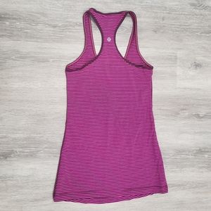 Lululemon CRB Tank Top Pink Black Stripes